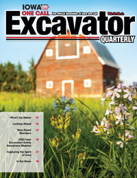 A thumbnail image of the Iowa One Call Newsletter. Volume 33.2